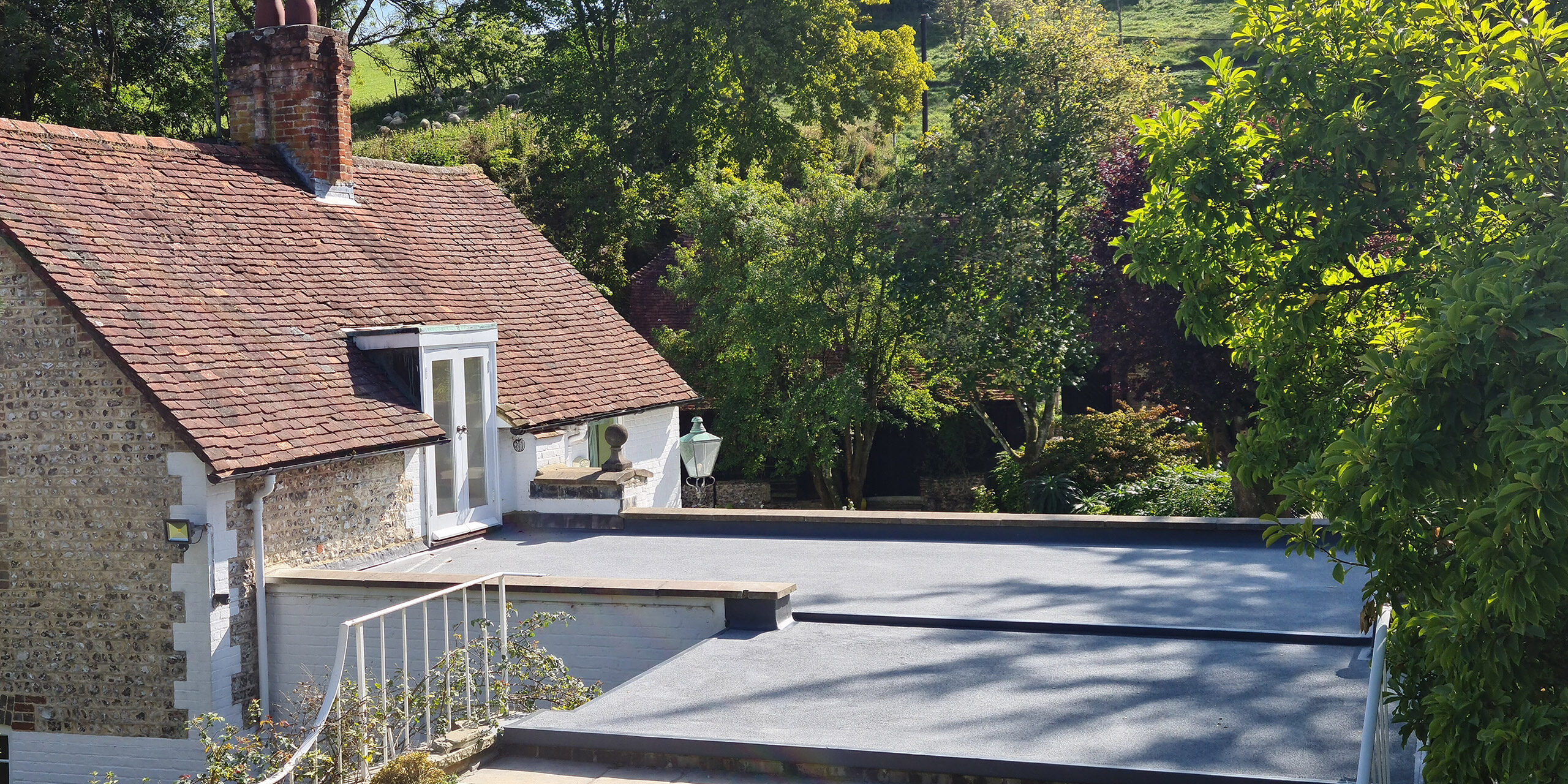 Fibreglass flat roof installation in Chichester
